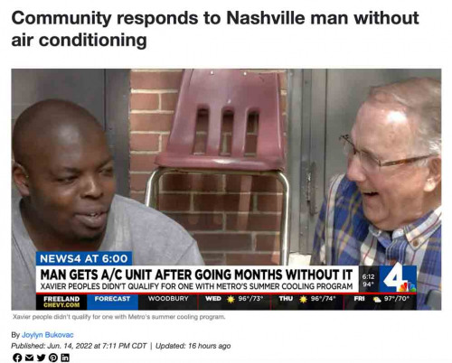 Positive News - Man donates A/C Unit to Another Man